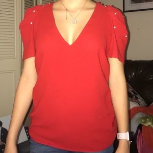 Zara red blouse